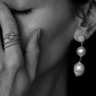 Baroque Double Drop Earrings