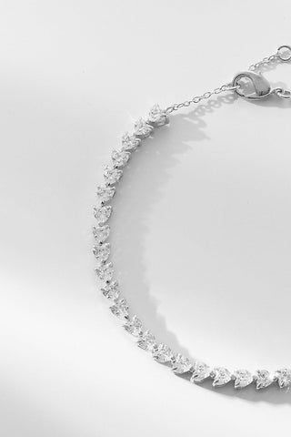 DIAMOND HEART | BRACELET [MINI-SILVER]