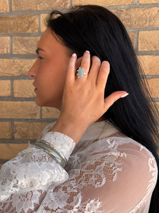 DONATELLA | AQUAMARINE SILVER RING