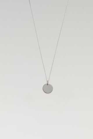 ENGRAVABLE | SILVER 15MM PENDANT + CHAIN