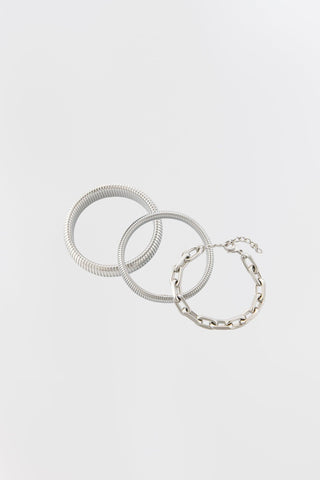 JOSIE + REUBEN BRACELET | SET SILVER