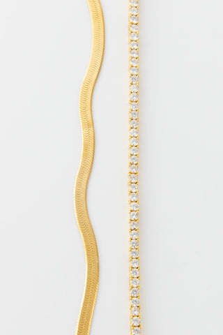 SNAKE + TENNIS BRACELET | SET