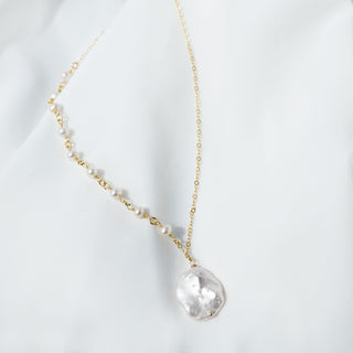 COIN + FRESHWATER PEARL | NECKLACE