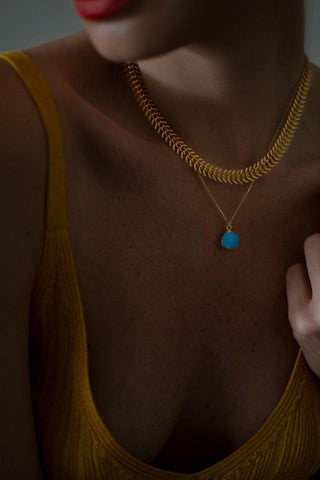 HOWLITE TURQUOISE || COLLIER