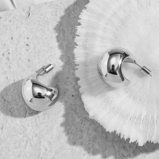 ROZ | MIDI HOOPS SILVER