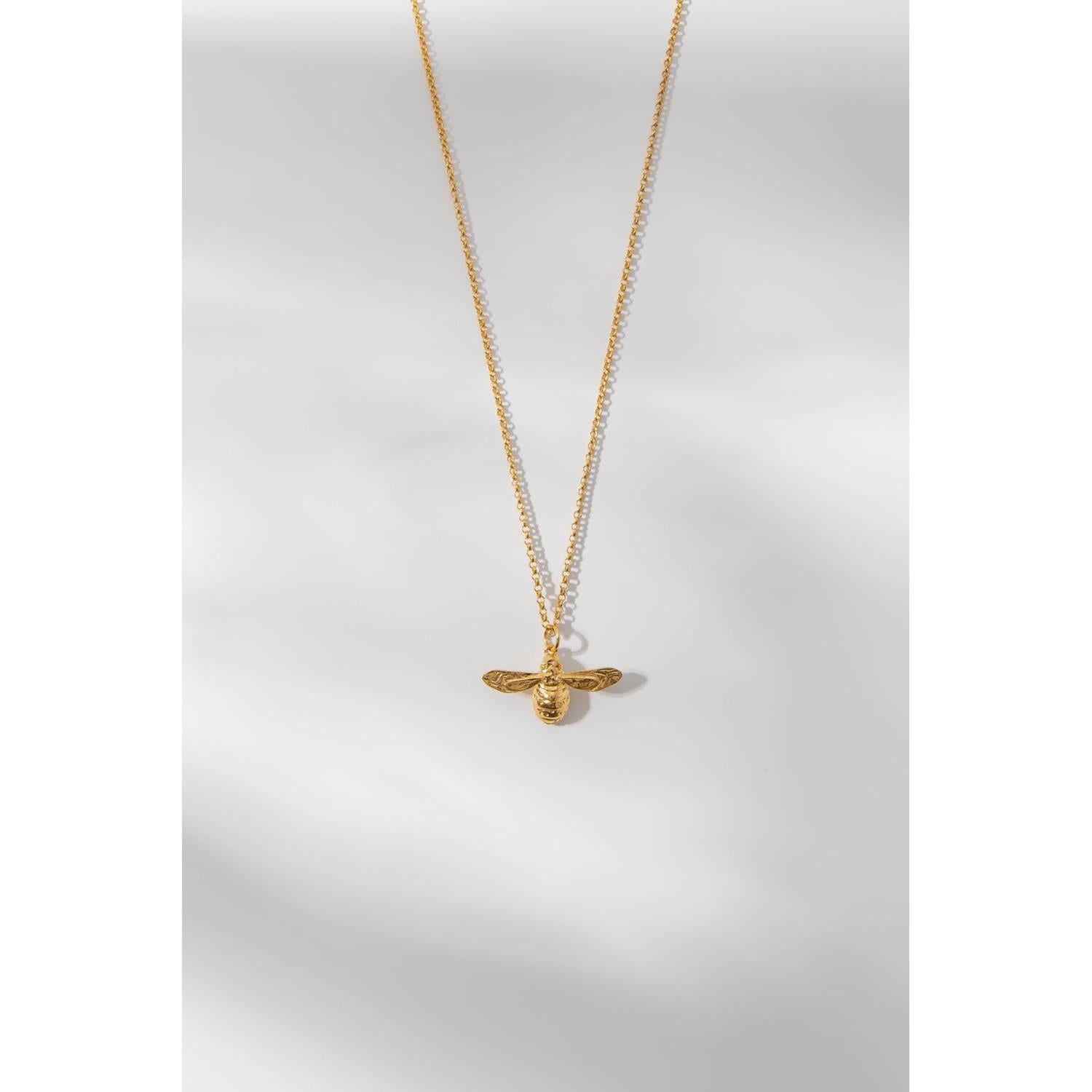 Honey Bee Necklace – Nature-Inspired Gold Pendant – One Dame Lane