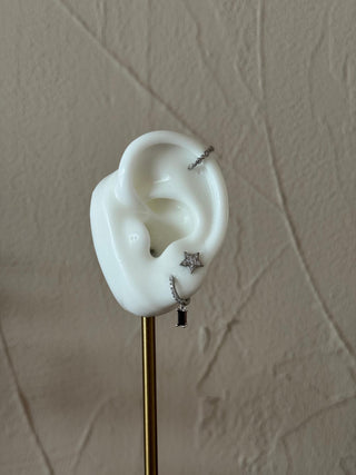 ÉTOILE ET LUNE || BOUCLE D'OREILLE