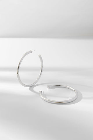 KYLIE | HOOPS LARGE SILVER