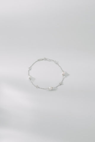 Perle Laval + Bracelet Triple CZ