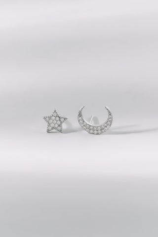 ÉTOILE ET LUNE || BOUCLE D'OREILLE
