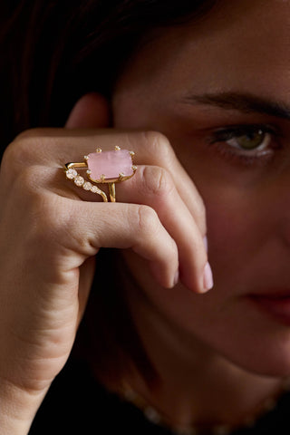 DONATELLA | ROSE QUARTZ RING