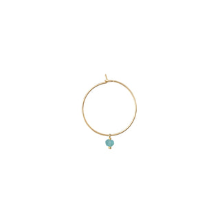 DELICATE HOOPS w/ MINI AQUA CHALCEDONY