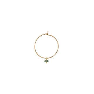 DELICATE HOOPS w/ MINI TOURMALINE