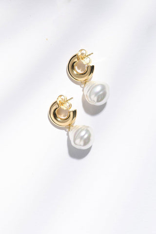 SALISH PEARL | HOOP  EARRINGS