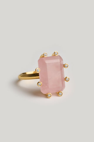 DONATELLA | ROSE QUARTZ RING