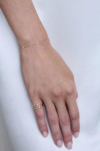 Elodie bracelet from the Louise Cooney bridal collection styled on the wrist