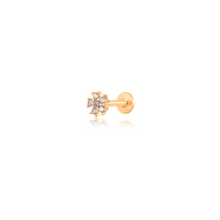 CZ FLOWER GOLD | FLAT BACK