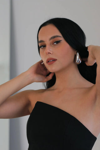 KIM | DROP EARRING LARGE SILVER