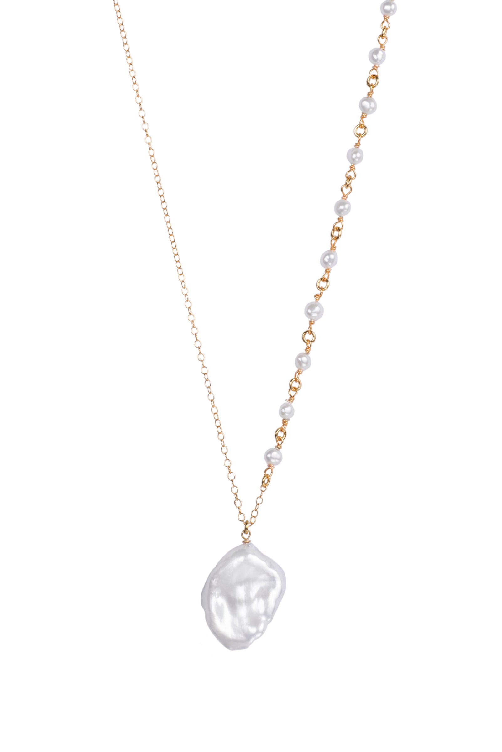 COIN + FRESHWATER PEARL || NECKLACE