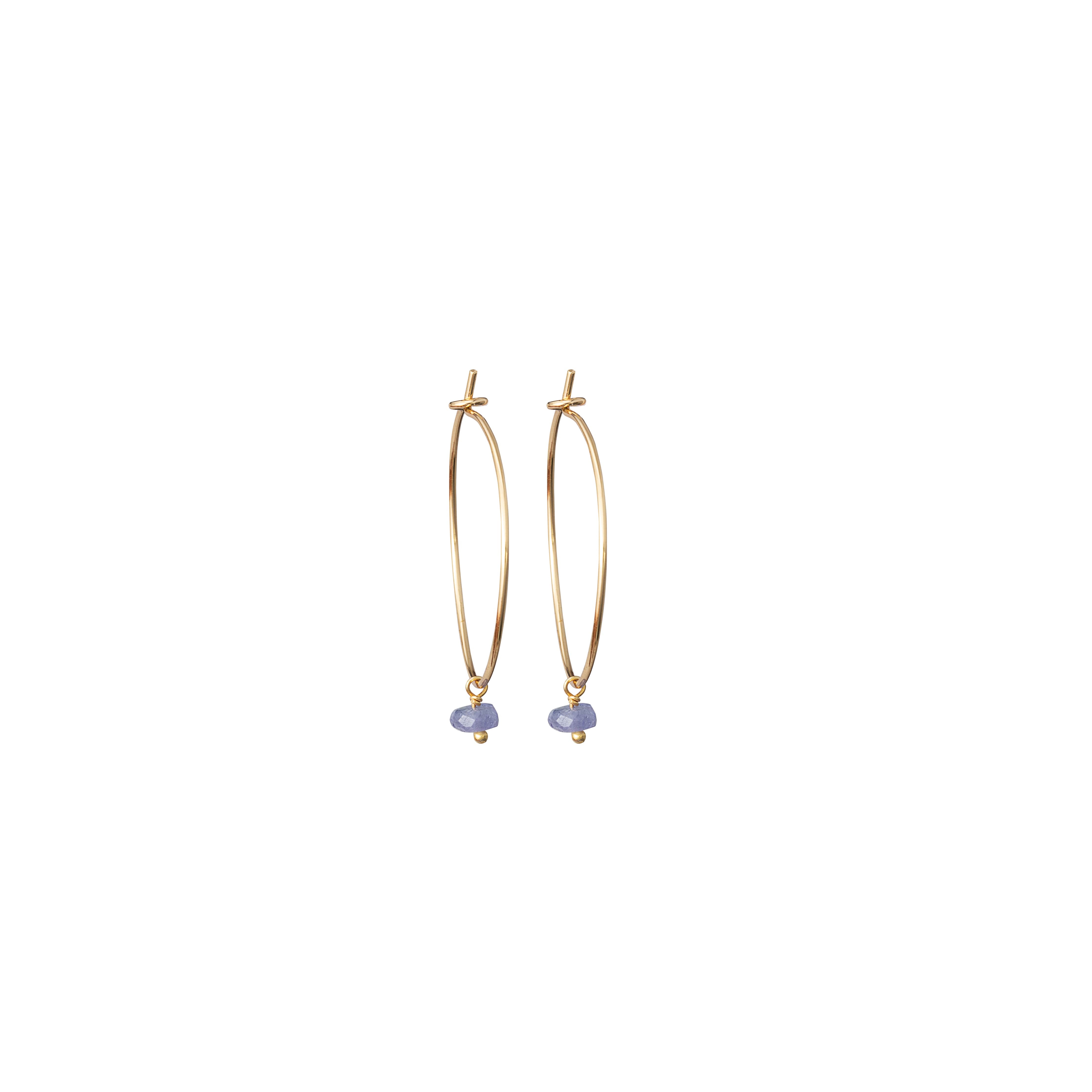 Delicate Hoops with mini Lolite