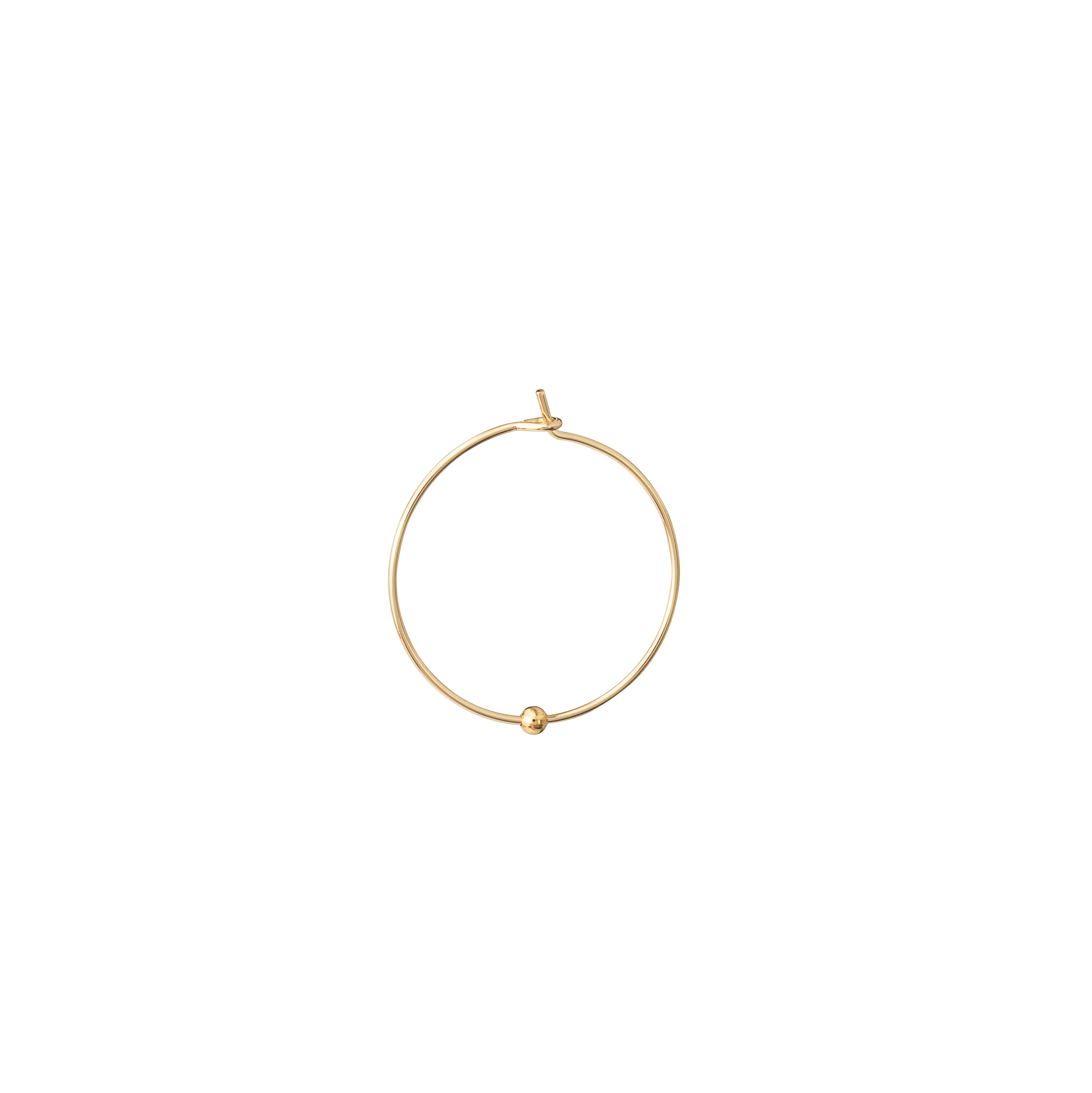 Delicate Hoops com mini Gold Bead