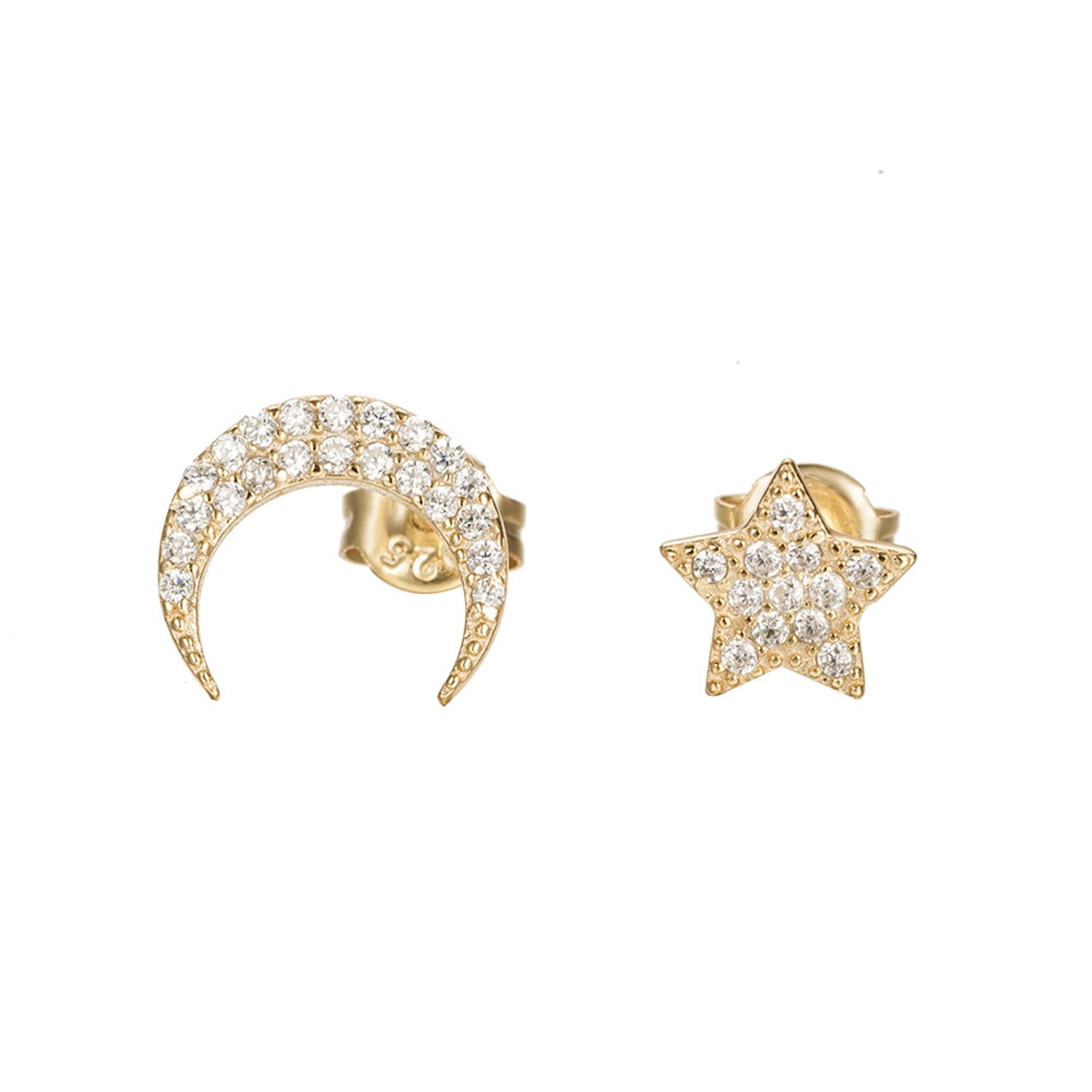 STAR AND MOON || STUD EARRING